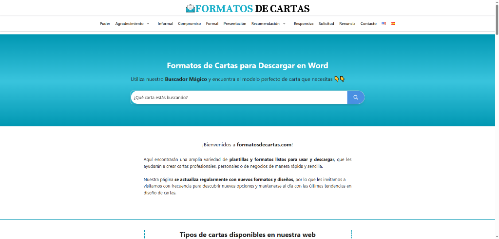 Formatos de Cartas
