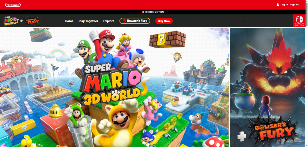 Nintendo Switch Gaming Landing